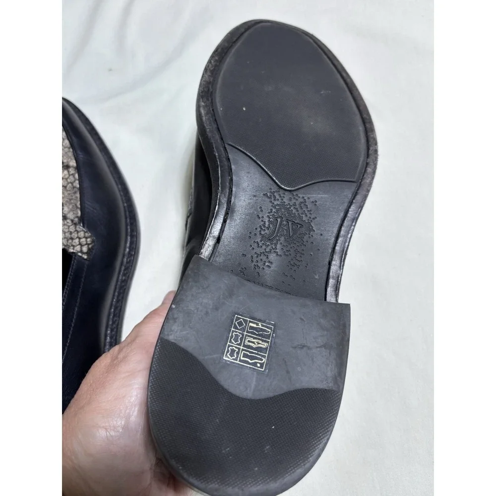 $598 John‎ Varvatos Collection Made in Italy Snakeskin Leather Loafers 9.5